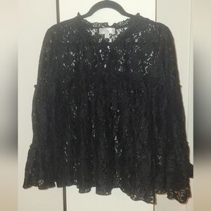 Shannon Ford New York Black Lace Blouse
